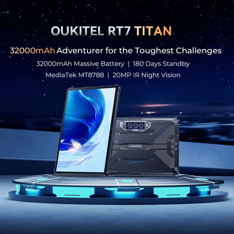 OUKITEL RT7 TITAN 4G Network IP68/IP69K Rugged Tablet, 8GB+256GB, 10.1 inch Android 13 MediaTek MT8788 Octa Core Support Dual SIM, EU Plug(Black) - free shipping - PMC TechLife - Order now!