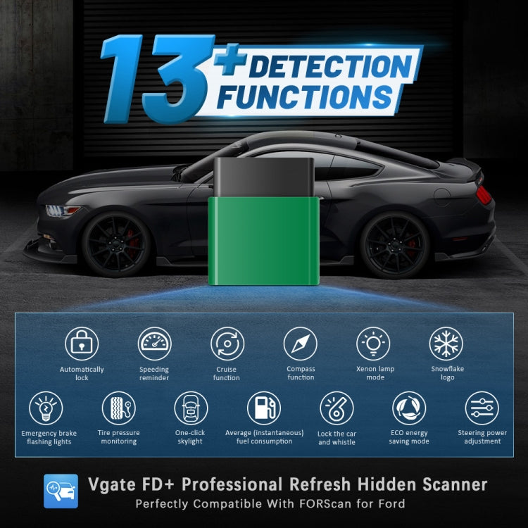 Vgate VLINKER FD + V2.2 Bluetooth 4.0 Car OBD Fault Diagnosis Detector - free shipping - PMC TechLife - Order now!
