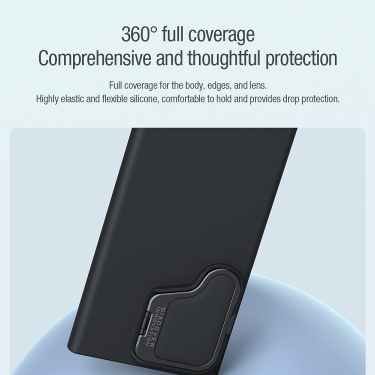 For Samsung Galaxy S24 Ultra 5G NILLKIN CamShield Prop MagSafe Liquid Silicone Phone Case(Black) - Galaxy S24 Ultra 5G Cases by NILLKIN | Online Shopping South Africa | PMC TechLife | Buy Now Pay Later Mobicred
