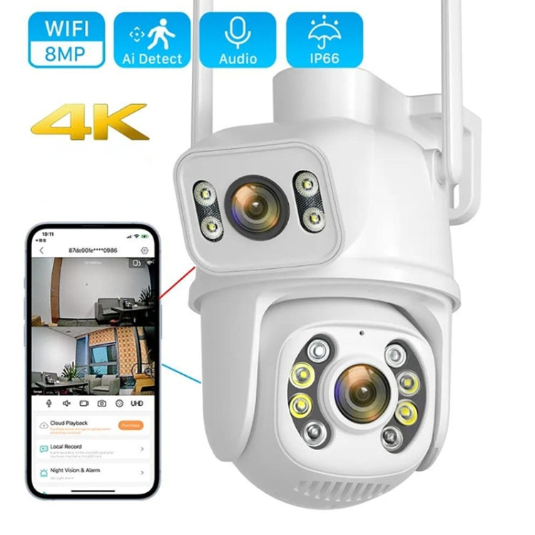 QX95 6MP WiFi Dual Camera Supports Two-way Voice Intercom & AI Recognition(UK Plug) - free shipping - PMC TechLife - Order now!