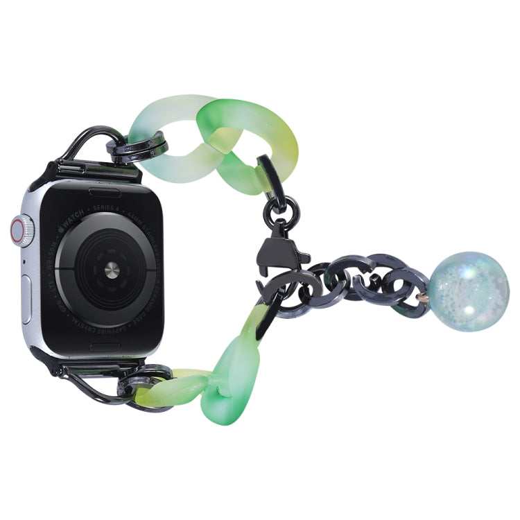 For Apple Watch Series 5 40mm Gradient Resin Chain Watch Band(Green) - free shipping - PMC TechLife - Order now!