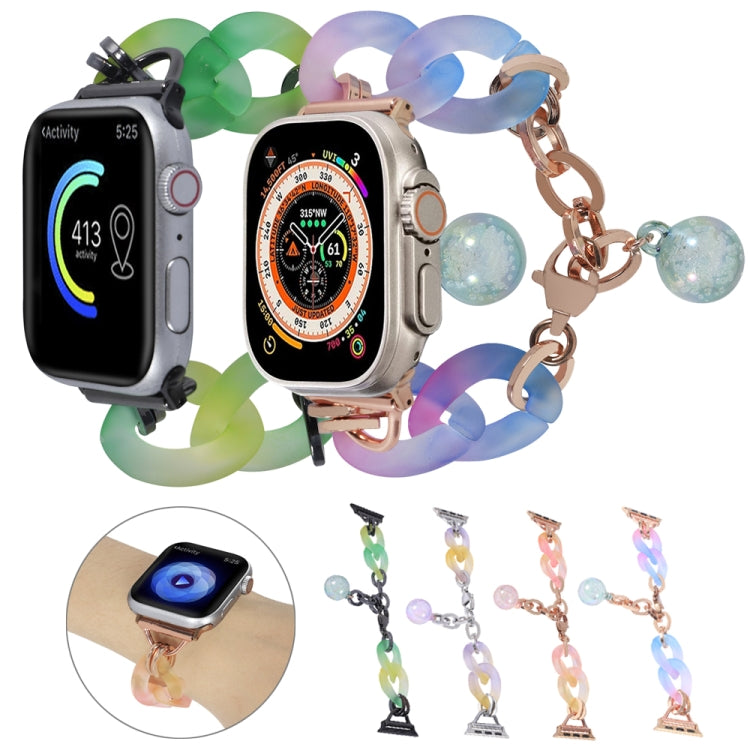 For Apple Watch Ultra 2 49mm Gradient Resin Chain Watch Band(Blue) - free shipping - PMC TechLife - Order now!