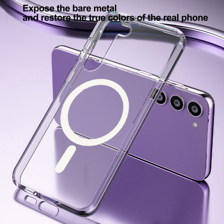 For Samsung Galaxy S23 5G Terminator Style Glitter Powder MagSafe Magnetic Phone Case(Transparent) - Galaxy S23 5G Cases by PMC TechLife | Online Shopping South Africa | PMC TechLife