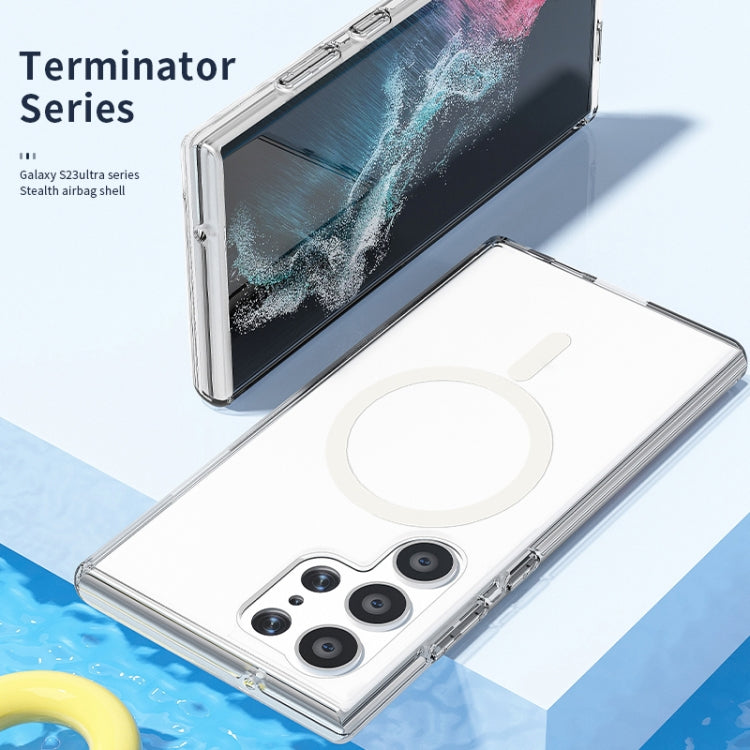 For Samsung Galaxy S24 5G Terminator Style Glitter Powder MagSafe Magnetic Phone Case(Gold) - Galaxy S24 5G Cases by PMC TechLife | Online Shopping South Africa | PMC TechLife