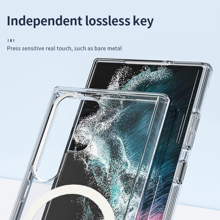For Samsung Galaxy S24 Ultra 5G Terminator Style Glitter Powder MagSafe Magnetic Phone Case(Transparent) - Galaxy S24 Ultra 5G Cases by PMC TechLife | Online Shopping South Africa | PMC TechLife