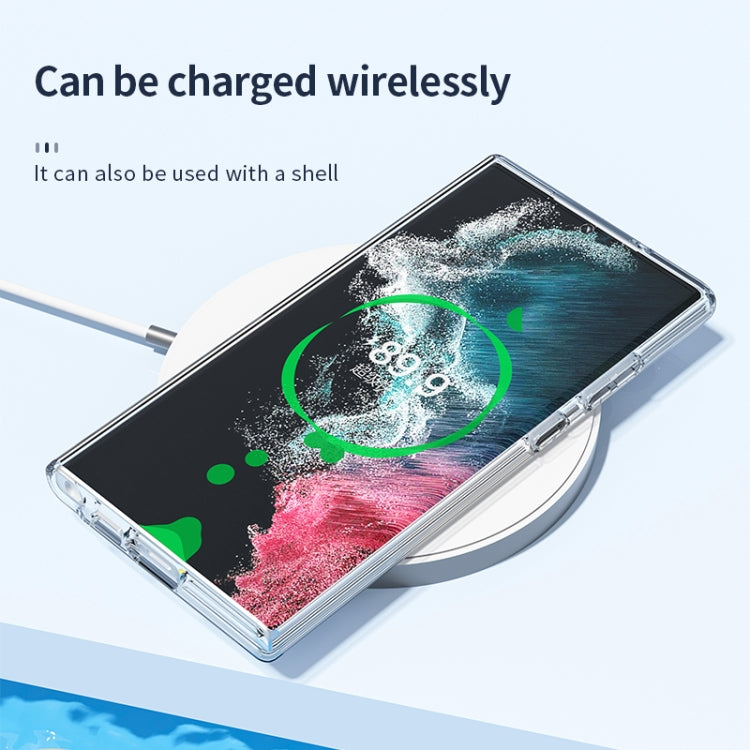 For Samsung Galaxy S24 Ultra 5G Terminator Style Glitter Powder MagSafe Magnetic Phone Case(White) - Galaxy S24 Ultra 5G Cases by PMC TechLife | Online Shopping South Africa | PMC TechLife