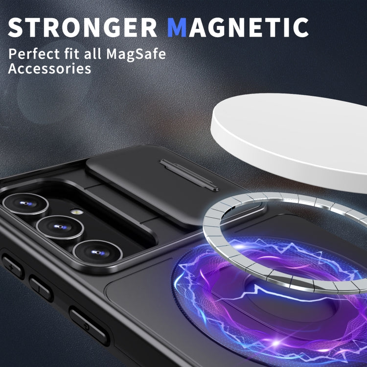 For Samsung Galaxy S23 5G Camshield MagSafe Ring Holder Armor Phone Case(Black) - Galaxy S23 5G Cases by PMC TechLife | Online Shopping South Africa | PMC TechLife | Buy Now Pay Later Mobicred