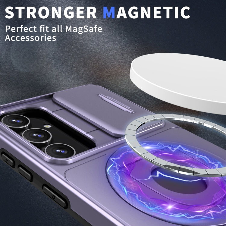 For Samsung Galaxy S22+ 5G Camshield MagSafe Ring Holder Armor Phone Case(Puple) - free shipping - PMC TechLife - Order now!