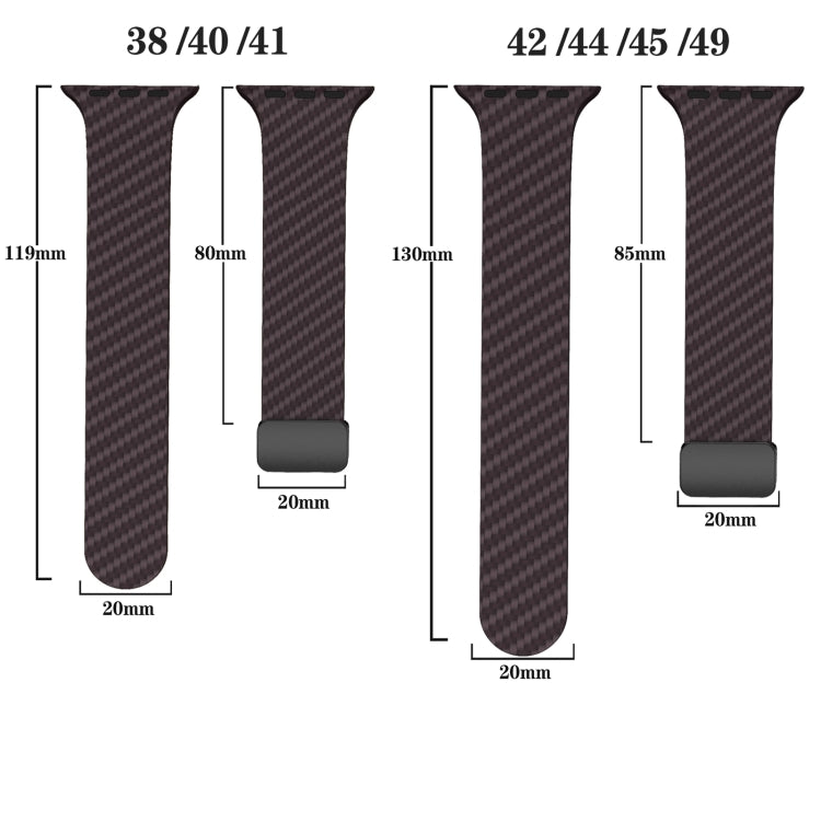 For Apple Watch Ultra 2 49mm Carbon Fiber Magnetic Black Buckle Watch Band(Dark Brown Black) - free shipping - PMC TechLife - Order now!