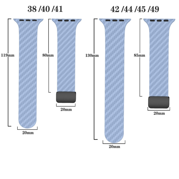 For Apple Watch Series 8 41mm Carbon Fiber Magnetic Black Buckle Watch Band(Light Blue Black) - free shipping - PMC TechLife - Order now!