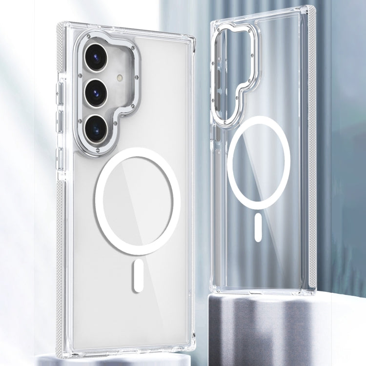 For Samsung Galaxy S24+ 5G Dual-Color Clear Acrylic Hybrid TPU MagSafe Phone Case(Transparent) - Galaxy S24+ 5G Cases by PMC TechLife | Online Shopping South Africa | PMC TechLife
