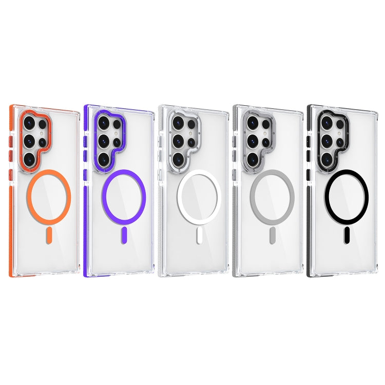 For Samsung Galaxy S24 Ultra 5G Dual-Color Clear Acrylic Hybrid TPU MagSafe Phone Case(Purple) - Galaxy S24 Ultra 5G Cases by PMC TechLife | Online Shopping South Africa | PMC TechLife | Buy Now Pay Later Mobicred