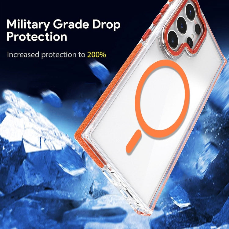 For Samsung Galaxy S24 Ultra 5G Dual-Color Clear Acrylic Hybrid TPU MagSafe Phone Case(Transparent) - Galaxy S24 Ultra 5G Cases by PMC TechLife | Online Shopping South Africa | PMC TechLife