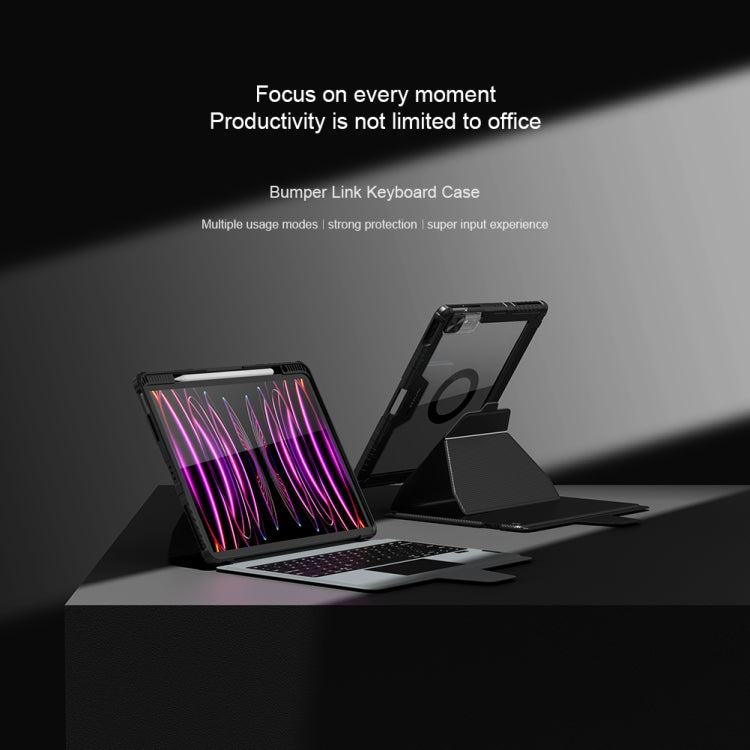 For iPad Pro 12.9 2020/2021/2022 Nillkin Backlit Version Bumper Link Keyboard Case - free shipping - PMC TechLife - Order now!