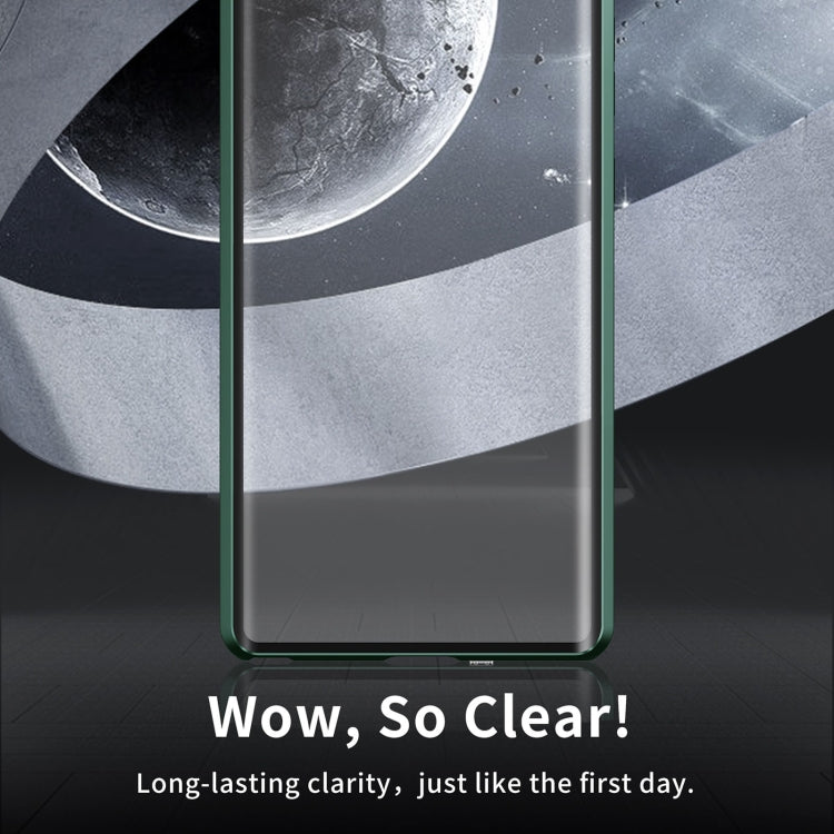 For Samsung Galaxy S24 Ultra 5G MagSafe Magnetic HD Frosted Tempered Glass Holder Phone Case(Green) - Galaxy S24 Ultra 5G Cases by PMC TechLife | Online Shopping South Africa | PMC TechLife