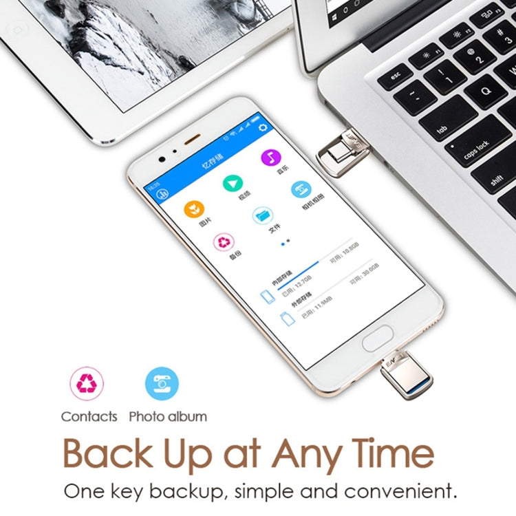 EAGET 128G USB 3.1 + Type-C / USB-C  Interface Metal Twister Flash U Disk, with Micro USB OTG Adapter - free shipping - PMC TechLife - Order now!