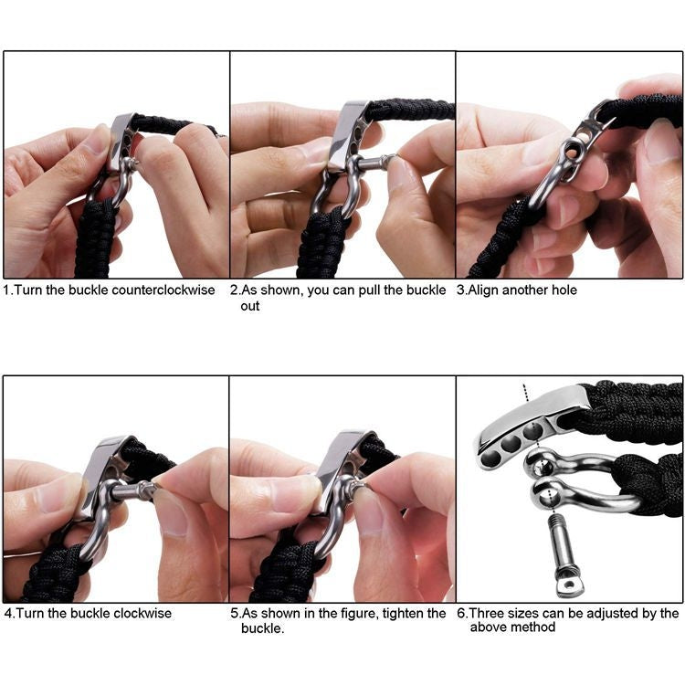 For Apple Watch Ultra 49mm / Series 8&7 45mm / SE 2&6&SE&5&4 44mm / 3&2&1 42mm Umbrella Cord Nylon Braided Watch Band(Black) - Smart Wear by PMC TechLife | Online Shopping South Africa | PMC TechLife