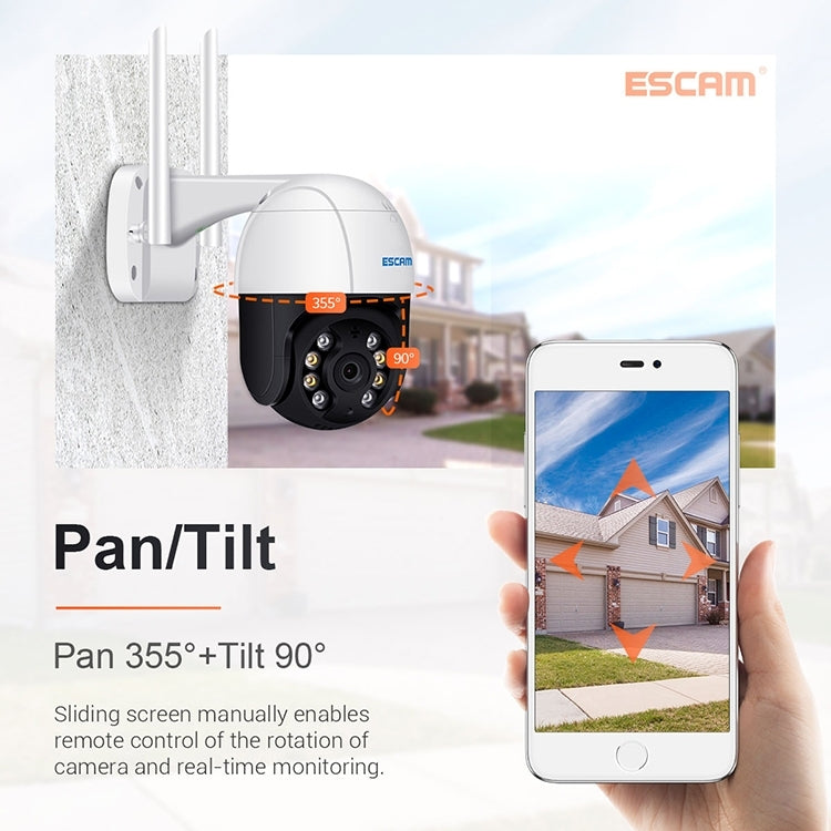 ESCAM QF518 5MP Smart WiFi IP Camera, Support AI Humanoid Detection / Auto Tracking / Dual Light Night Vision / Cloud Storage / Two Way Audio / TF Card, Plug:US Plug(White) - free shipping - PMC TechLife - Order now!