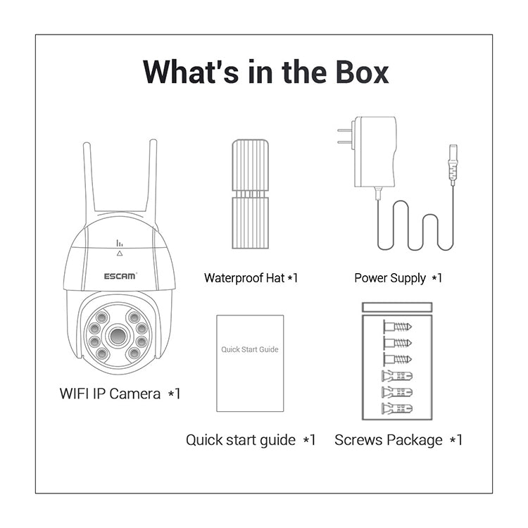ESCAM QF518 5MP Smart WiFi IP Camera, Support AI Humanoid Detection / Auto Tracking / Dual Light Night Vision / Cloud Storage / Two Way Audio / TF Card, Plug:AU Plug(White) - free shipping - PMC TechLife - Order now!