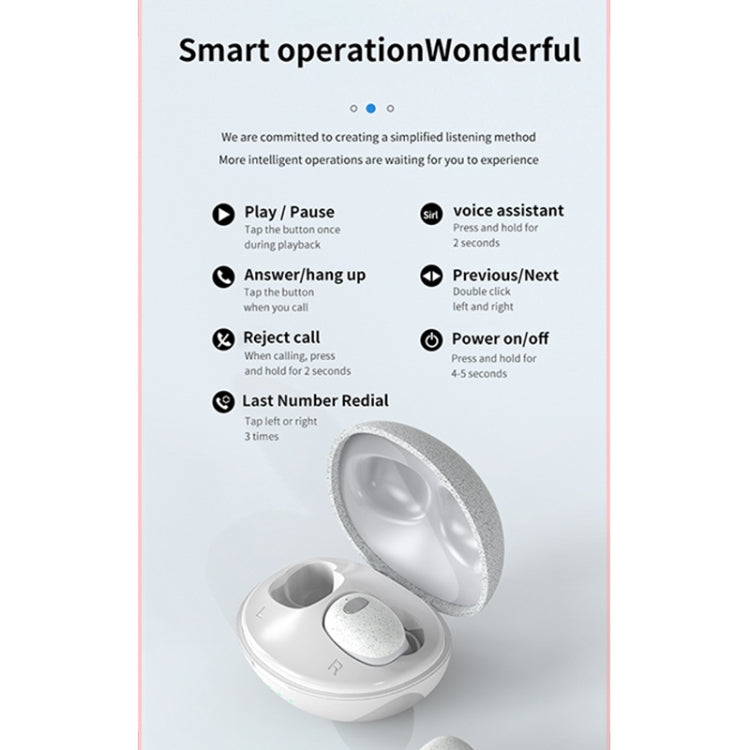 Calante T2S 5D Sound Effect Bluetooth 5.0 Wireless Bluetooth Earphone with Magnetic Charging Box, Support Call & Siri(White) - free shipping - PMC TechLife - Order now!