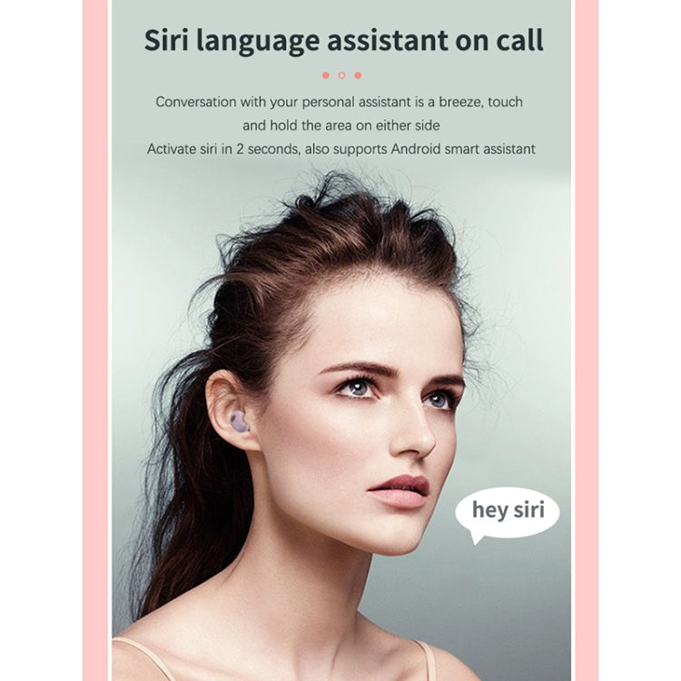 Calante T2S 5D Sound Effect Bluetooth 5.0 Wireless Bluetooth Earphone with Magnetic Charging Box, Support Call & Siri(Cherry Blossom Pink) - Bluetooth Earphone by Galante | Online Shopping South Africa | PMC TechLife | Buy Now Pay Later Mobicred