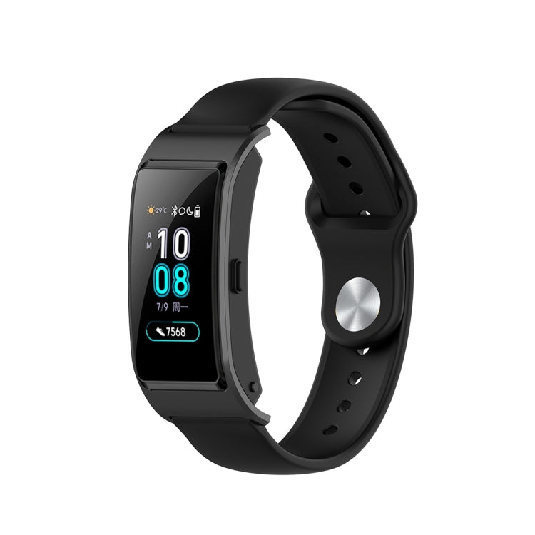 Compatible with Garmin Vivomove 3s / 4s 18mm Reverse Buckle Silicone Watch Band, Size: Small Code(Black) - Watch Bands by PMC TechLife | Online Shopping South Africa | PMC TechLife | Buy Now Pay Later Mobicred