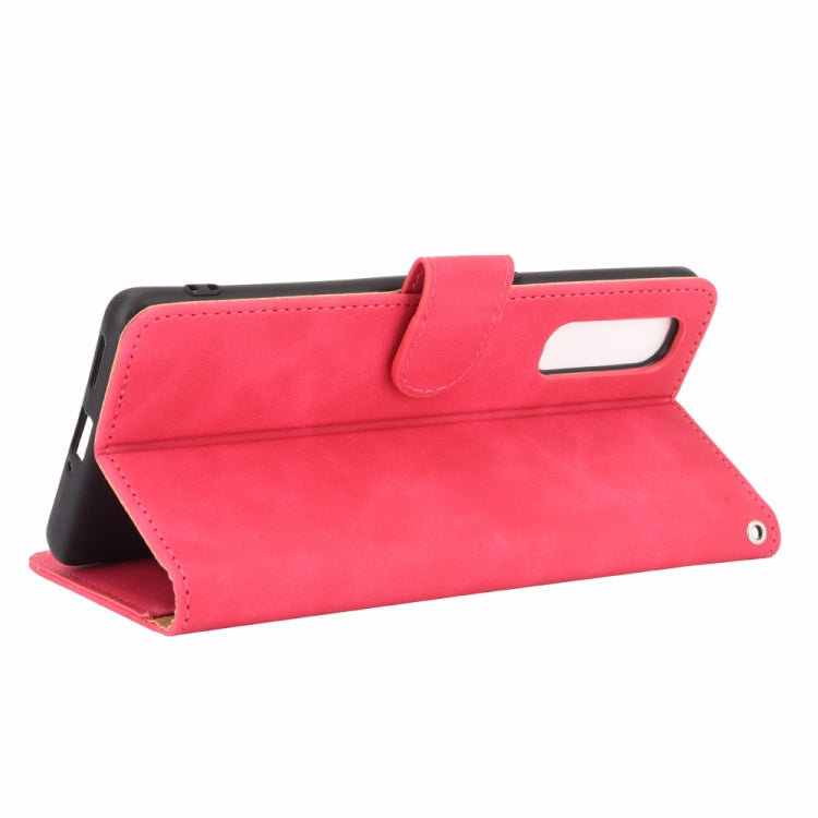 For OPPO Find X2 Solid Color Skin Feel Magnetic Buckle Horizontal Flip Calf Texture PU Leather Case with Holder & Card Slots & Wallet(Rose Red) - free shipping - PMC TechLife - Order now!
