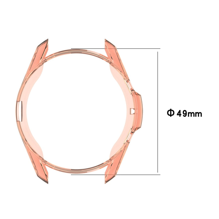 For Samsung Galaxy Watch 3 45mm Electroplating Hollow Half-pack TPU Protective Case(Fink) - Watch Cases by ENKAY | Online Shopping South Africa | PMC TechLife | Buy Now Pay Later Mobicred