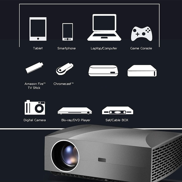 VIVIBRIGHT F30UP 1920x1080 4200 Lumens Portable Home Theater Wireless Smart Projector, Android Version - LED Projector by VIVIBRIGHT | Online Shopping South Africa | PMC TechLife