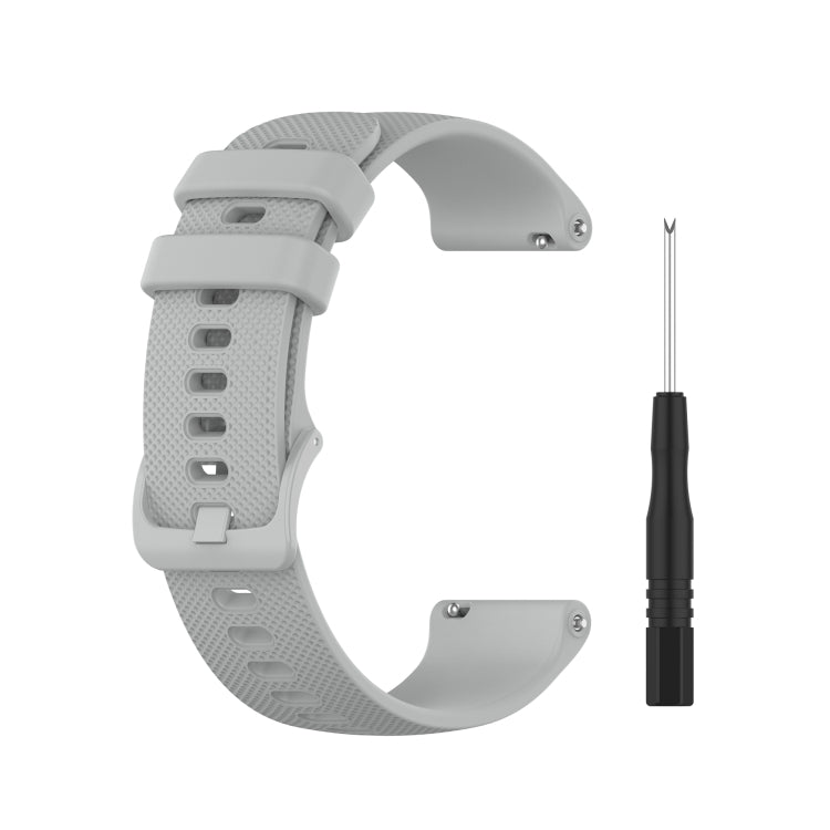 Compatible with Garmin Compatible witherunner 745 Small Grid Quick Release Watch Band with Screwdriver, Size: Free Size 22mm(Gray) - Watch Bands by PMC TechLife | Online Shopping South Africa | PMC TechLife | Buy Now Pay Later Mobicred