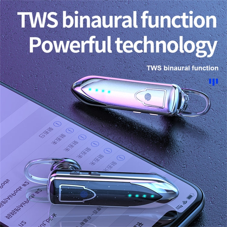 ME-3 Bluetooth 5.0 Business Style Touch Switch Bluetooth Earphone(Silver) - Bluetooth Earphone by PMC TechLife | Online Shopping South Africa | PMC TechLife