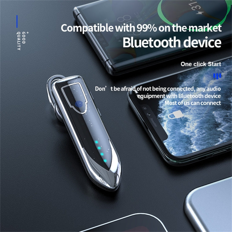 ME-3 Bluetooth 5.0 Business Style Touch Switch Bluetooth Earphone(Silver) - Bluetooth Earphone by PMC TechLife | Online Shopping South Africa | PMC TechLife