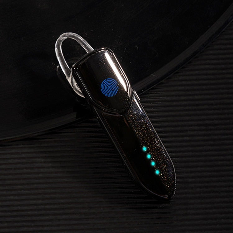 V19S Bluetooth 5.0 Business Style Fingerprint Touch Bluetooth Earphone(Black) - Bluetooth Earphone by PMC TechLife | Online Shopping South Africa | PMC TechLife