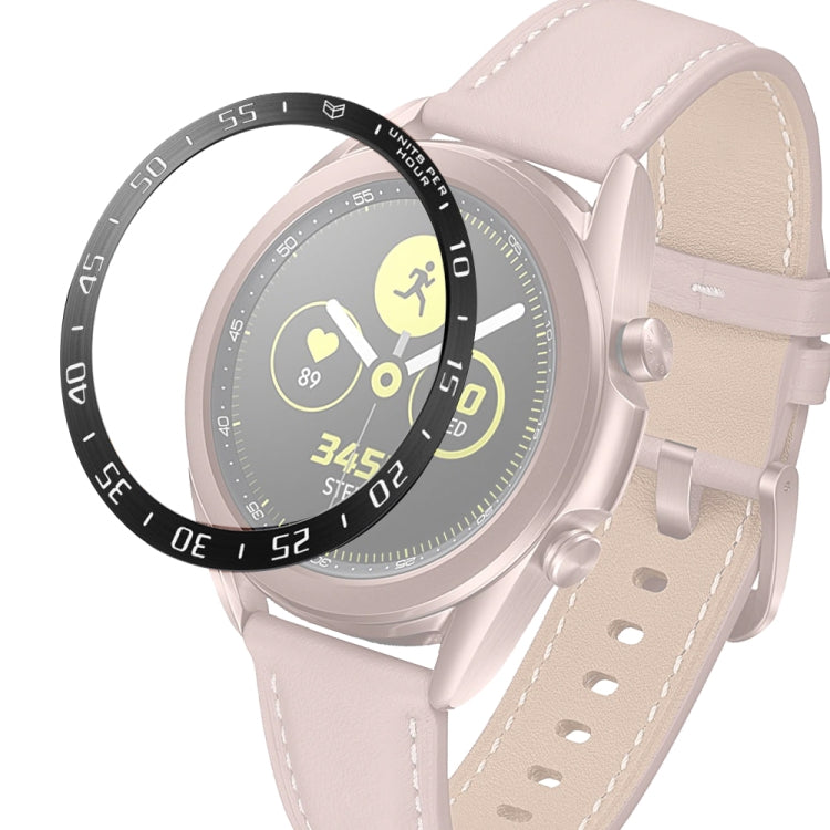 For Samsung Galaxy Watch 3 41mm Smart Watch Steel Bezel Ring, A Version(Black Ring White Letter) - Watch Cases by ENKAY | Online Shopping South Africa | PMC TechLife | Buy Now Pay Later Mobicred