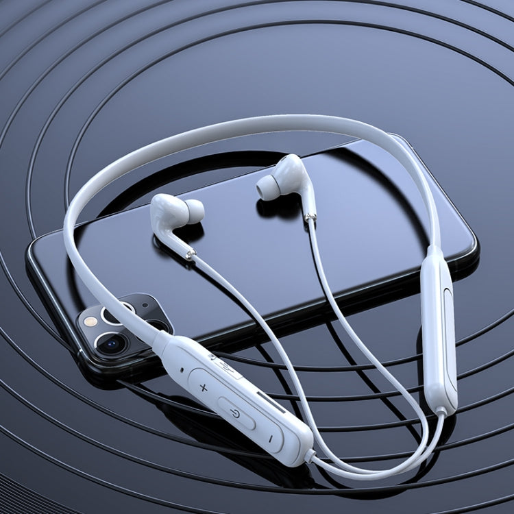 M60 8D Surround Sound Wireless Neck-mounted 5.1 Bluetooth Earphone Support TF Card MP3 Mode(White) - Neck-mounted Earphone by PMC TechLife | Online Shopping South Africa | PMC TechLife