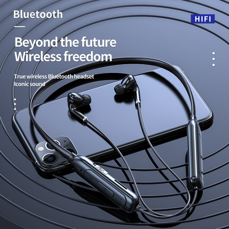 M60 8D Surround Sound Wireless Neck-mounted 5.1 Bluetooth Earphone Support TF Card MP3 Mode(White) - Neck-mounted Earphone by PMC TechLife | Online Shopping South Africa | PMC TechLife