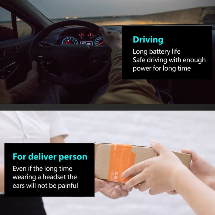 F910 Bluetooth 5.0 Hanging Ear Style Dual Mic Noise Cancelling Bluetooth Earphone(Black Blue) - Bluetooth Earphone by PMC TechLife | Online Shopping South Africa | PMC TechLife