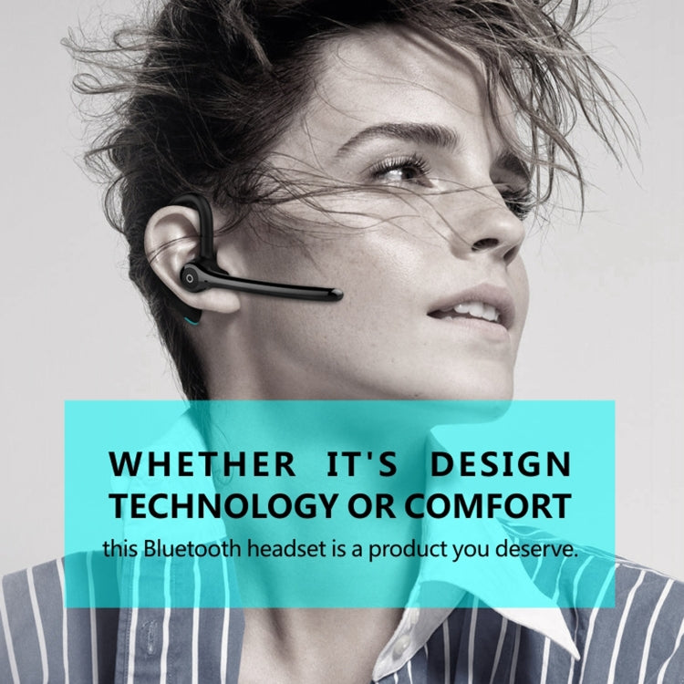 F910 Bluetooth 5.0 Hanging Ear Style Dual Mic Noise Cancelling Bluetooth Earphone(Black Blue) - Bluetooth Earphone by PMC TechLife | Online Shopping South Africa | PMC TechLife