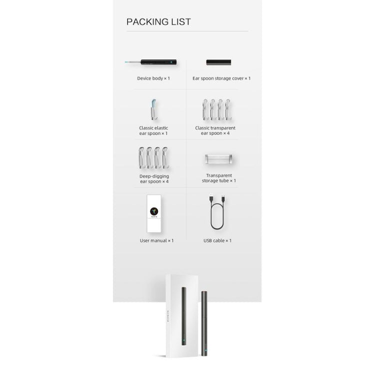 Bebird C3 Pro 2.4G 3.5mm Wireless Wifi High-definition Visual Ear Spoon 3 Million Pixels Out Ear Visual Ear Spoon(White) - free shipping - PMC TechLife - Order now!