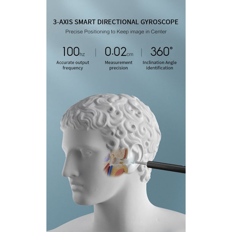 Bebird C3 Pro 2.4G 3.5mm Wireless Wifi High-definition Visual Ear Spoon 3 Million Pixels Out Ear Visual Ear Spoon(White) - free shipping - PMC TechLife - Order now!