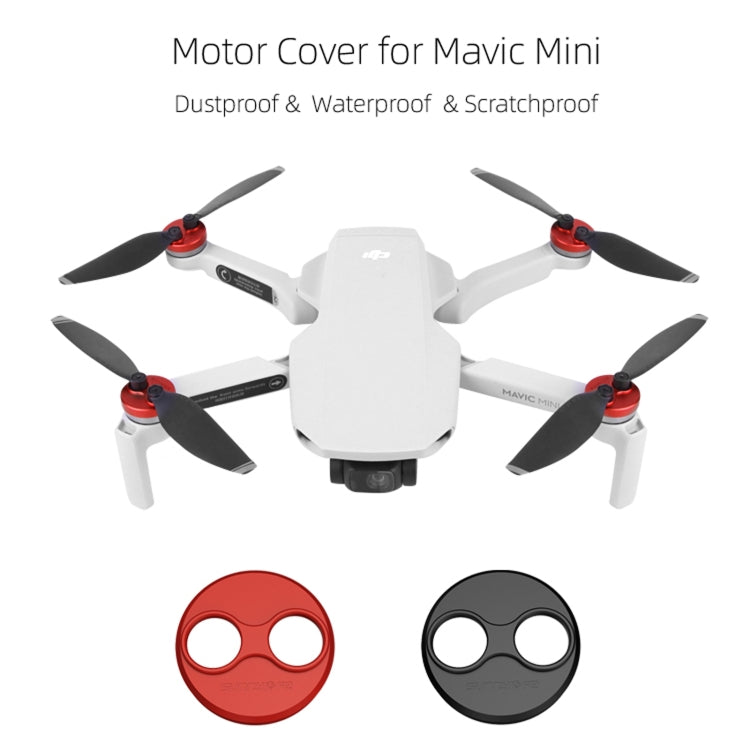 Sunnylife Dust-proof Waterproof Aluminum Alloy Motor Cover for DJI Mini 3 Pro/Mavic Mini/Mini SE(Red) - Other by PMC TechLife | Online Shopping South Africa | PMC TechLife | Buy Now Pay Later Mobicred