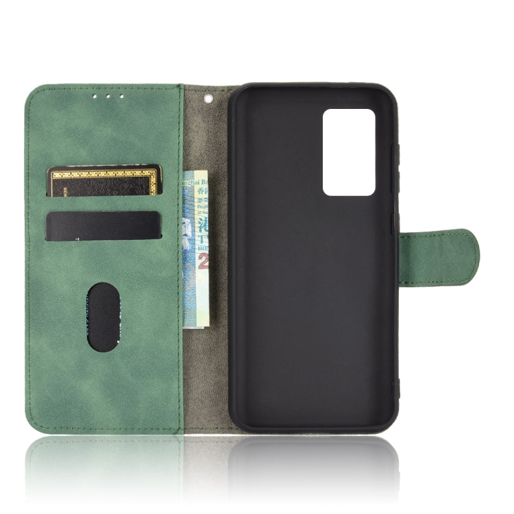 For Oukitel C21 / C21 Pro Solid Color Skin Feel Magnetic Buckle Horizontal Flip Calf Texture PU Leather Case with Holder & Card Slots & Wallet(Green) - free shipping - PMC TechLife - Order now!