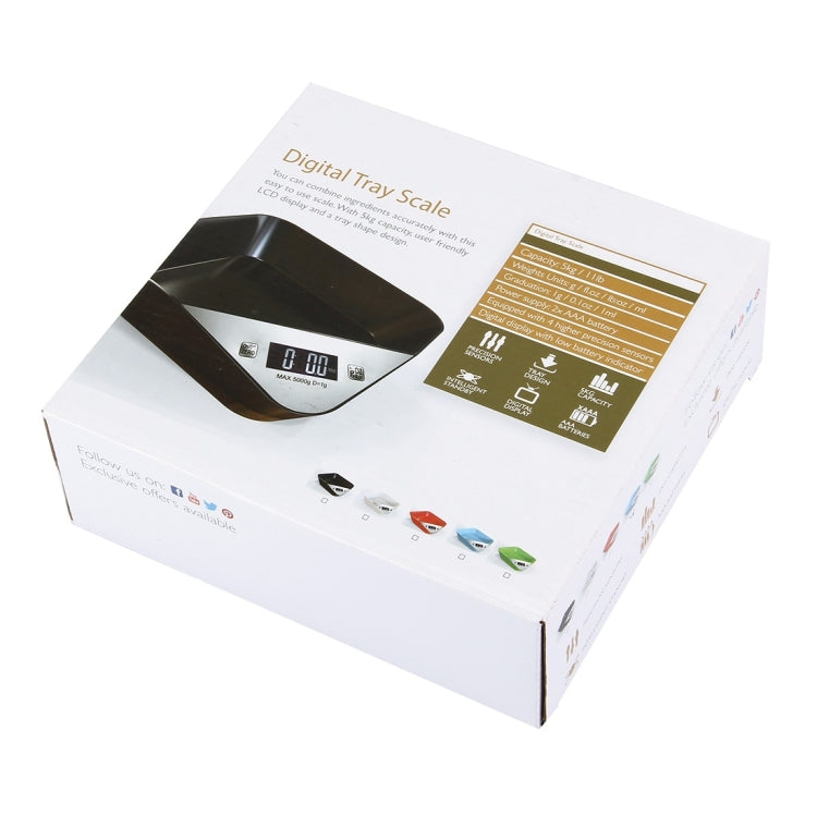 5000g x 1g Bowl Shaped LED Kitchen Electronic Scale - free shipping - PMC TechLife - Order now!