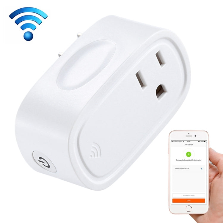 JH-G09U 15A 2.4GHz WiFi Control Hubless Smart Home Power Socket Works with Alexa  & Google Home, AC 100-240V, US Plug (White) - Smart Socket by PMC TechLife | Online Shopping South Africa | PMC TechLife