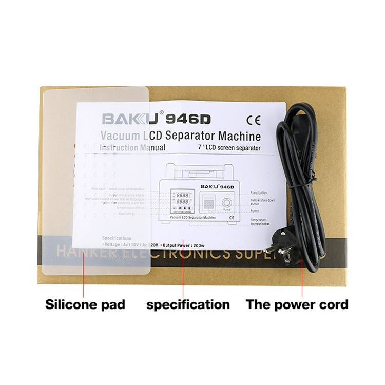 BAKU BK-946D 200W Vacuum LCD Touch Panel Separator Machine, AC 220V - free shipping - PMC TechLife - Order now!