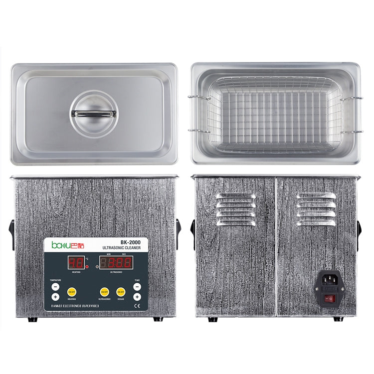 BAKU BK-2000 120W 3.36L LCD Display Heating Ultrasonic Cleaner with Basket, AC 220V, EU Plug - free shipping - PMC TechLife - Order now!