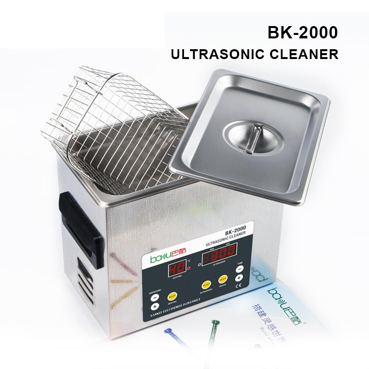 BAKU BK-2000 120W 3.36L LCD Display Heating Ultrasonic Cleaner with Basket, AC 220V, EU Plug - free shipping - PMC TechLife - Order now!