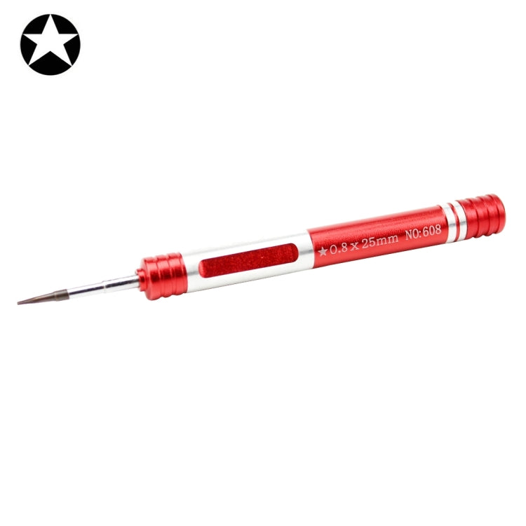 608-0.8 Pentalobe 0.8 Screwdriver for iPhone Charging Port Screws(Red) - Screwdriver by JIAFA | Online Shopping South Africa | PMC TechLife