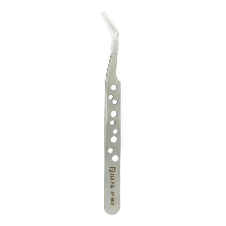 JIAFA JF-602 High-strength Curved Tip Tweezers(Silver) - Tweezers by JIAFA | Online Shopping South Africa | PMC TechLife | Buy Now Pay Later Mobicred