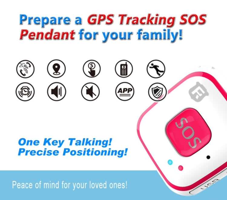 REACHFAR V28 Necklace Style GSM Mini LBS WiFi AGPS Tracker SOS Communicator(Black) - free shipping - PMC TechLife - Order now!